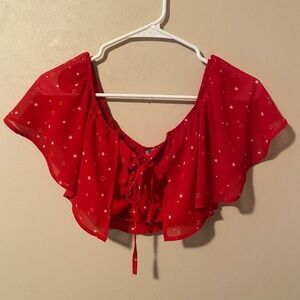 Tobi lace up halter top size xs